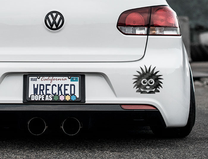 Adorable Hedgehog Bumper Car Sticker